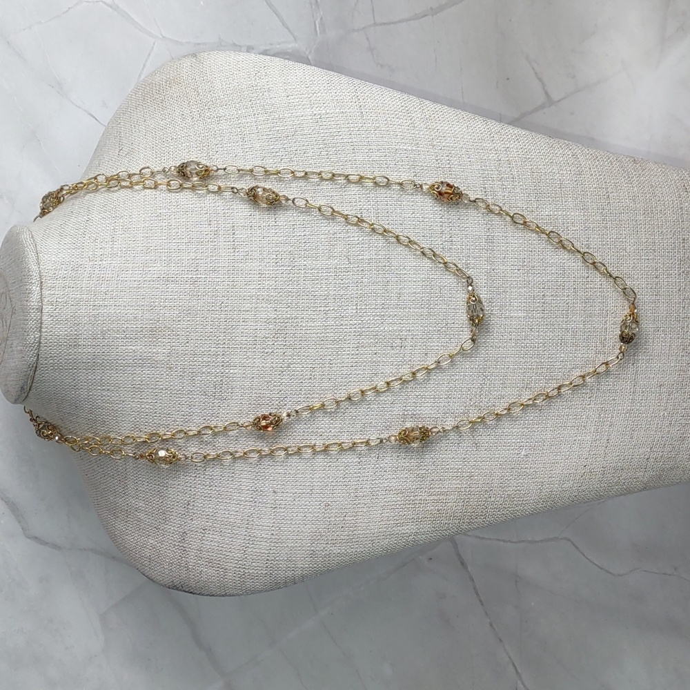 Blair Delmonico Aurora Borealis Crystal Chain Link Necklace